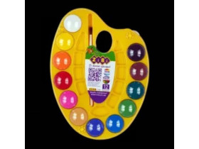 Фарби акварельні на палітрі+пензл. ZiBi 6558-08 (24шт)