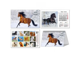 Календар 2026 Колаж, настільний трикутний спіраль 190х130