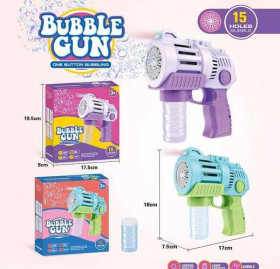 Пістолет з мильними бульбашками 129 підсвічування,мильний розчин,в кор-ці