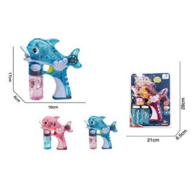 Пістолет з мильними бульбашками 6210 А підсвічування,мильний розчин,на листі