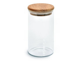 Банка з бамбуковою кришкою 350мл 6.5*12см R92818/R10902-12 (80шт)