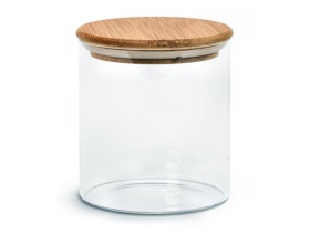Банка з бамбуковою кришкою 550мл 8.5*10см R92828/R10866-10 (60шт)