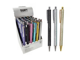 Ручка 7118 Vinson автоматична, синя  (36шт) 001832