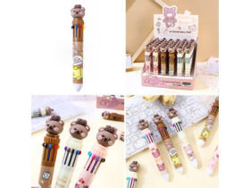 Ручка кулькова 10 в 1, SX-3006, 95-4, "Ведмедик" (36шт) 016883