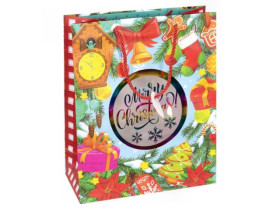 Сумка подарункова новорічна, 26×32×12 см, арт. 21281 (10 шт.)