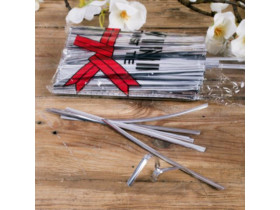 Проволока флористическая, резаная, серебряная, арт. 3301-3