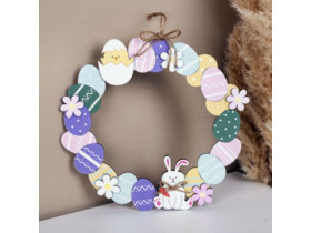 Підвіска віночок з яєць 33см 5557