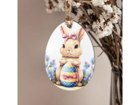 Підвіска ретро Кролик з великим яйцем 6816-3