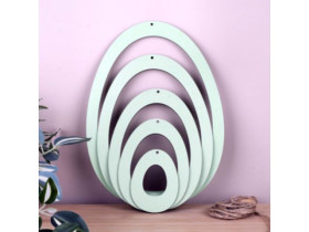 Декор підвісні яйця зелені 5шт різного розміру 7533-4