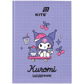 Щоденник шкільний Kite, тверда обкладинка Kuromi HK26-262-3
