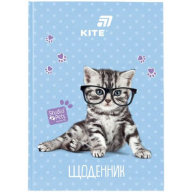 Щоденник шкільний Kite, тверда обкладинка Studio Pets SP26-262-2