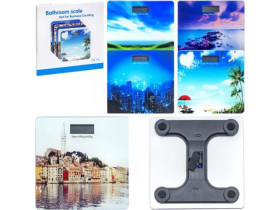 Ваги підлогові побутові 2016KT/QR130 скляні до 180кг 28*28*2см