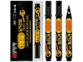 Маркер перманентний Odemei 6101, чорний (10 шт.)