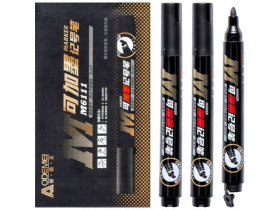 Маркер перманентний Odemei 6111, чорний (10 шт.)