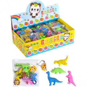 Гумка "С"  "Динозавр 4шт" (30 шт)