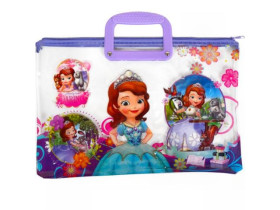 Папка А4  шкільна сілікон з ручкою Софья/Русалка/Фрозен *С* (2/120)