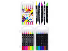 Фломастери С-195-12 двосторонні в боксі 12кол (36шт/144)