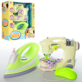 Набор бытовой техники 6953B / 0021 (18шт) швейная маш, праска, звук, свет, на бат-ке