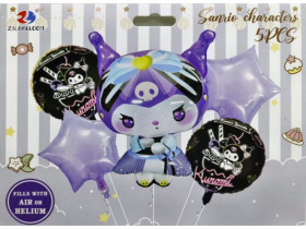 Набір фольгованих куль 2016 "Зайчик Kuromi", 5 шт.