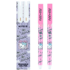 Ручка Kite гелева "пиши-стирай", 2 шт. у пеналі Hello Kitty HK24-069-2, синя (1уп)