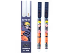 Ручка Kite гелева "пиши-стирай", 2 шт. у пеналі Naruto NR24-069, синя