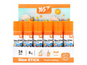 Клей-олівець Yes 8г, PVP "Orange Line" 320295