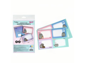 Наліпки на зошити Yes "Pusheen", 8 шт/уп 955505