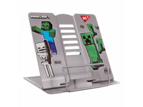 Підставка для книг Yes "Minecraft",  метал, сіра 470528