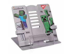 Підставка для книг з додатковими фіксаторами Yes "Minecraft", метал сіра 470520