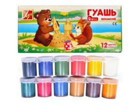 Гуаш 12/15 "Міні" Блок-тара 1356-08 "Луч" (12шт)
