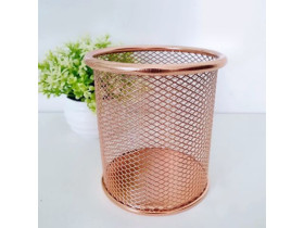 Стакан для ручок, круглий, 9,5*8см, мідний, метал, 11-2, Імп 562016