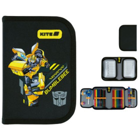 Пенал Kite 1 відділення, 2 відвороти, з наповненням TF26-622H Transformers