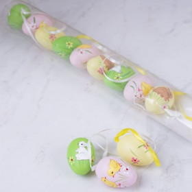Яйця в тубусі 3722-12 (мініки) 12шт кольорові