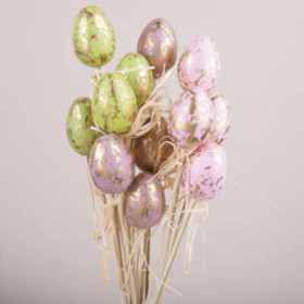 Яйця на паличці 3297-4 маленькі 12шт кольорові мікс