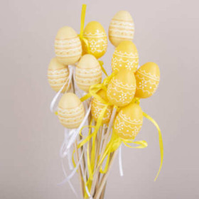 Яйця на паличці 3297-5 маленькі 12шт жовті