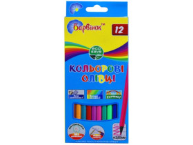 Олівці 12 кольорів Барвінок 5-202/5 пластик (12/240)