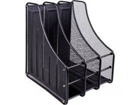 Лоток вертикальний металевий 3 відд.чорний 535520