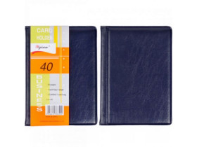 Візитниця A7 H-40B, на 40 візиток, чорна