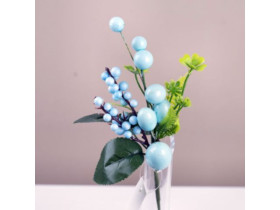 Гілка 1630-2 з яйцями декоративна блакитна