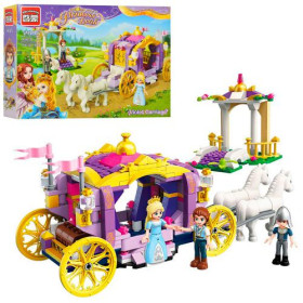 Конструктор BRICK 2605 (24шт) карета,фигурки, 374дет,в кор-ке,37-27,5-6,5см