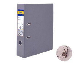 Реєстратор 5см А4 ПВХ сірий LEADER 268020