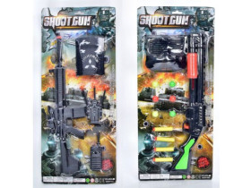 Автомат 505-2-6 (48шт) 46см, 2 види (м'які кулі, кулі-присоски), у слюді, 25-58-3,5см