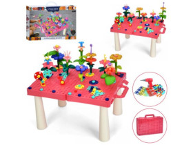 Мозаїка 888-5A2-5B2 (18шт) квітковий сад, на шурупах, столик 47-31-в22,5см, шуруповерт,на бат-ці