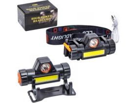 Ліхтарик налобний 8*3см LED USB 101