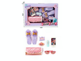 Прикраси 161-2 (36/2) туфлі, тіні, автомобільні ключі, сумка, окуляри, крем, телефон, в коробці