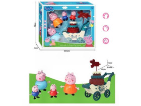 Набір героїв 552-5 (120/2) 4 фігурки, візочок із тортом, в коробці