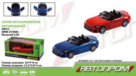 Машина мет. АВТОПРОМ 68412 (48шт/2)1:30 BMW Z4 M40i,батар, світ.,звук,відкр..двері, короб.18*9*9см