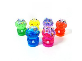 Слайм мини, перламутровый, Жабка, 6,5см, с кол.шариками, 860182 (24/480)