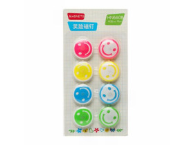 Магніти для дошки Смайлик, 3см, 8шт, HS8302, 15-13/921451