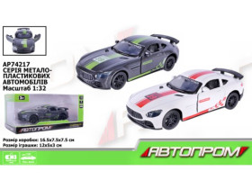 Машина метал АВТОПРОМ AP74217 (48шт) 1:32, відкр.двері,батар.,світло,звук,у коробці 15*6,5*7см
